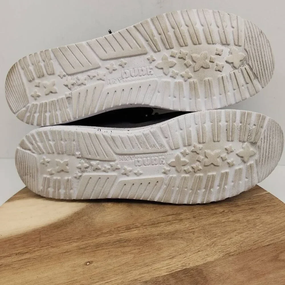 Hey Dude Wally SLUB Canvas Gray Mens Shoes Size 11 - Picture 11 of 11